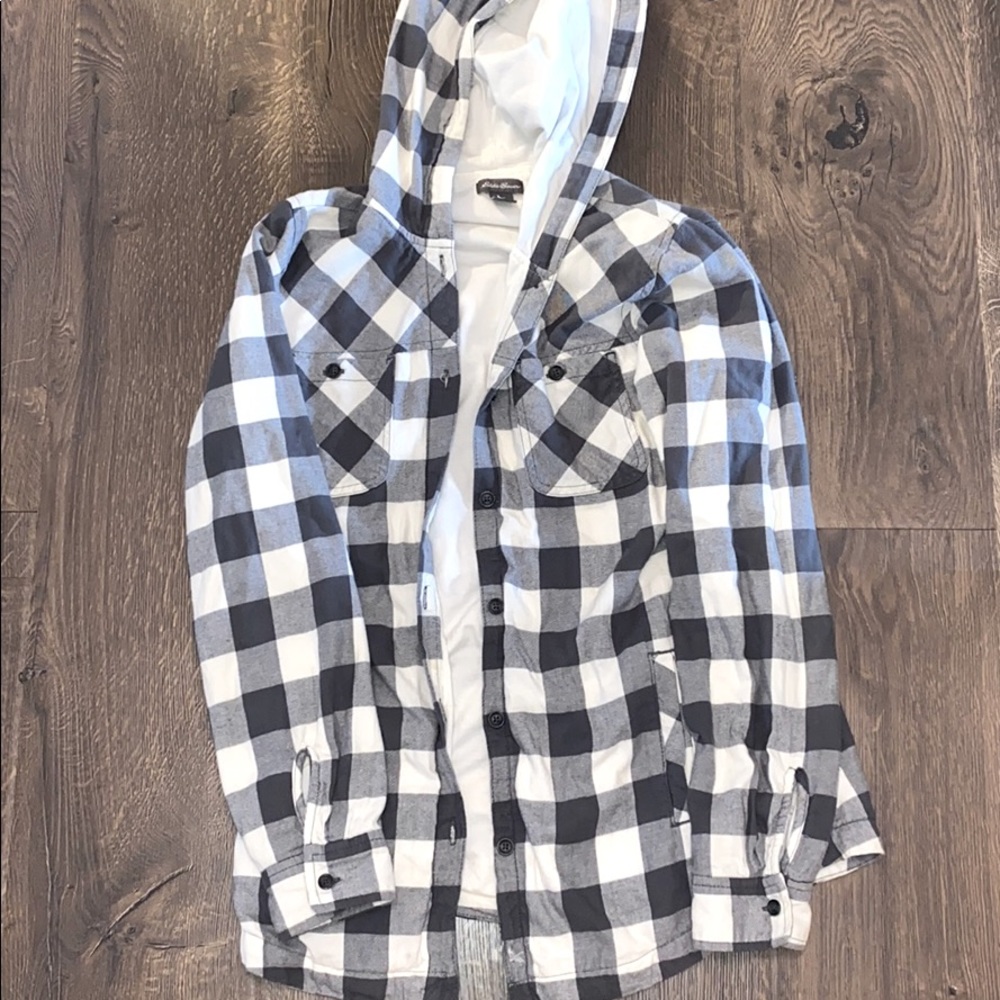 Hooded flannel jacket